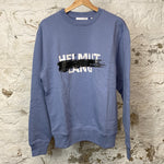 Helmut Lang Black Paint Blue Crewneck Sz XS DS