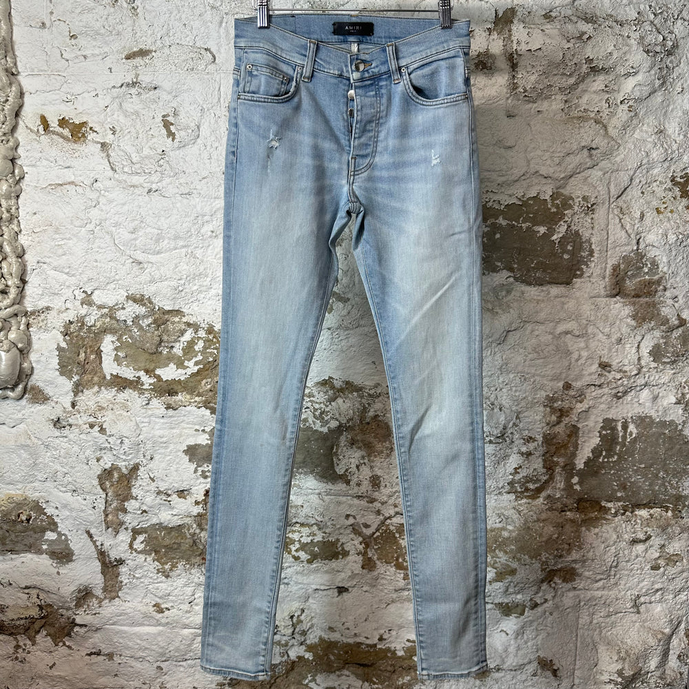 Amiri Plain Lightwash Blue Denim Jeans Sz 28