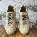 Gucci Rhyton Flash Logo Cream Sneaker Sz 8