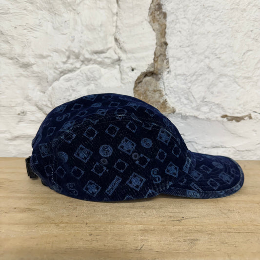 Supreme Flocked Denim Camp Hat