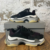 Balenciaga Triple S Black Burgundy Sz 6.5 (39)