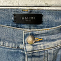 Amiri MX1 Plaid Flannel Blue Denim Jeans Sz 36