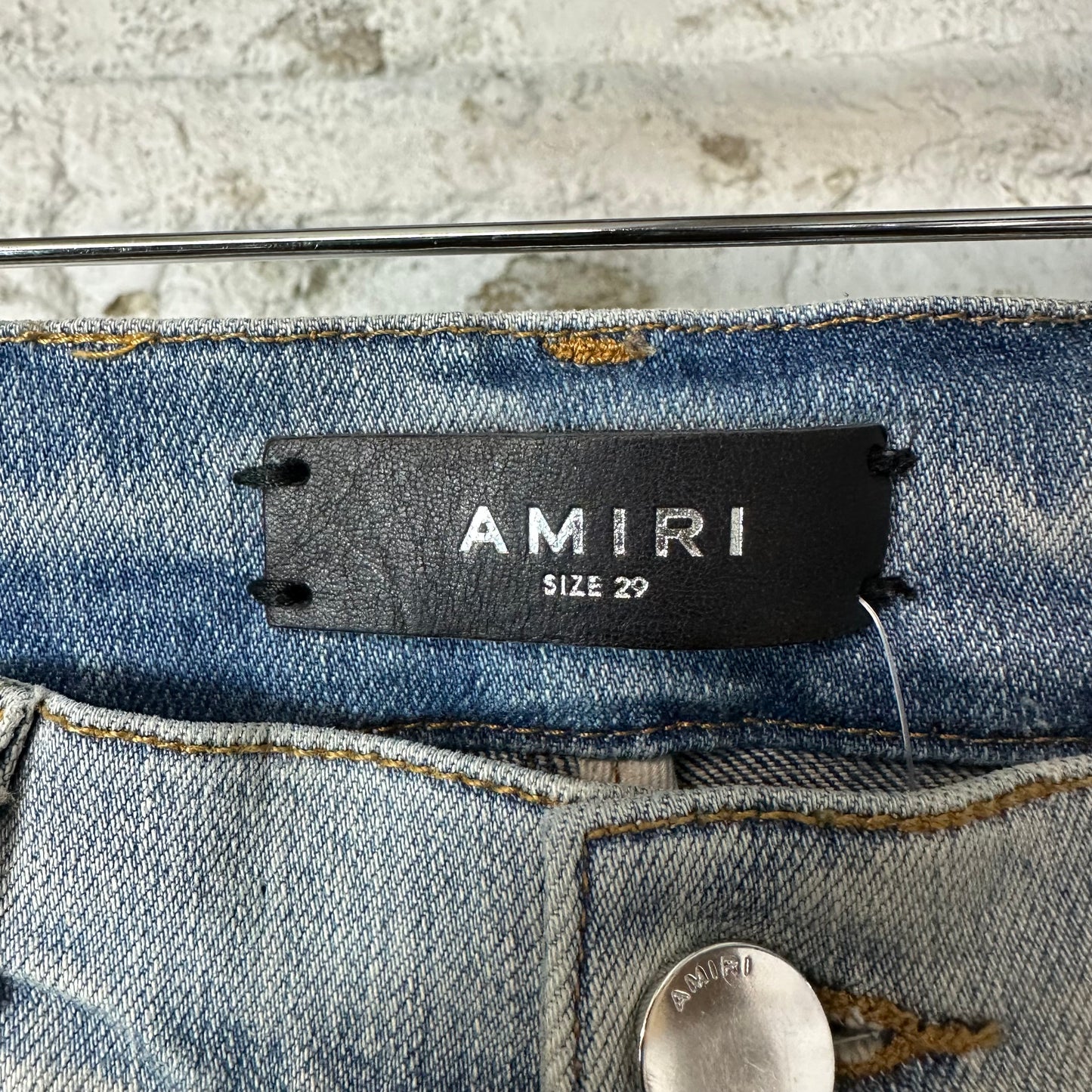 Amiri Multicolor Paisley Blue Denim Jeans Sz 29