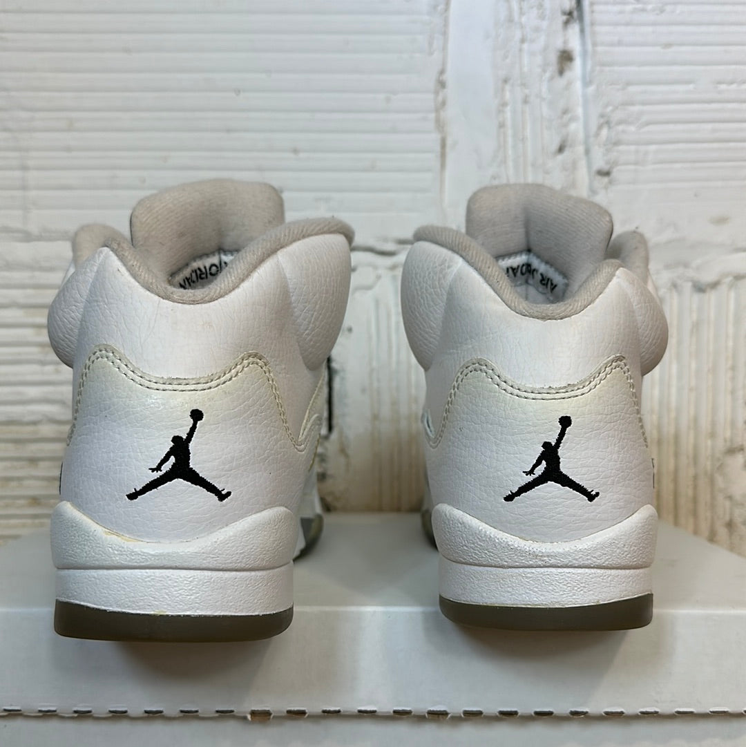 Air Jordan 5 White Metallic Sz 6.5Y