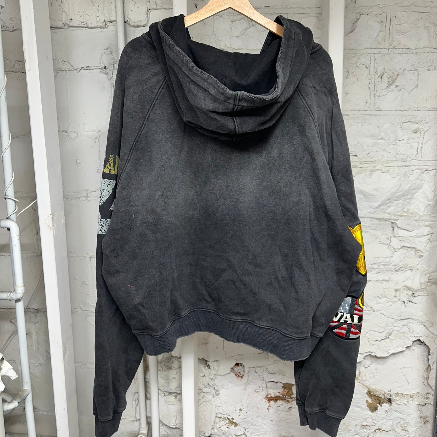 Vale Forever Army Black Zip Up Hoodie Sz L DS