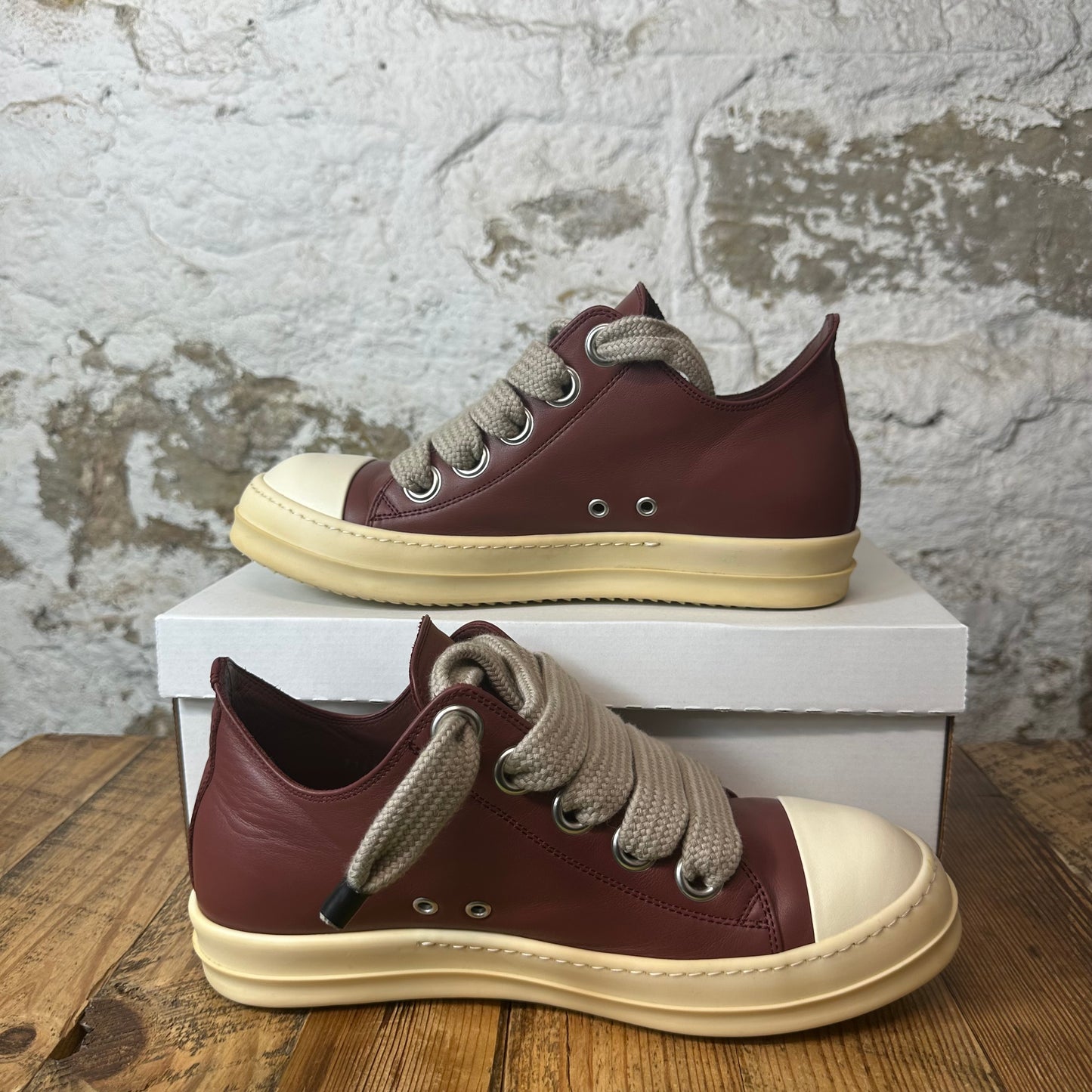Rick Owens Jumbo Lace Concordians Milk Sneaker Sz 10 (43)