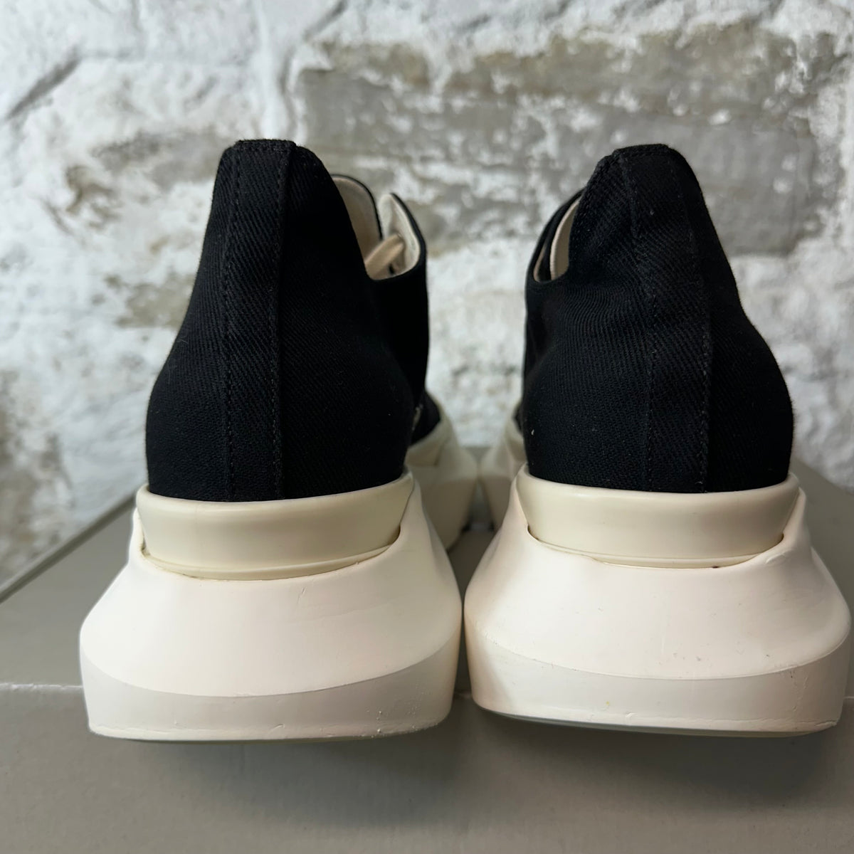 Rick Owens Pentastitch Abstract Black Milk Sneaker Sz 10.5 (43.5)