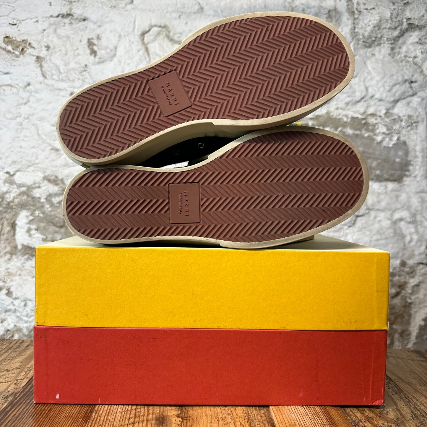 Marni Green Fur White Pablo Sneaker Sz 11 (44)