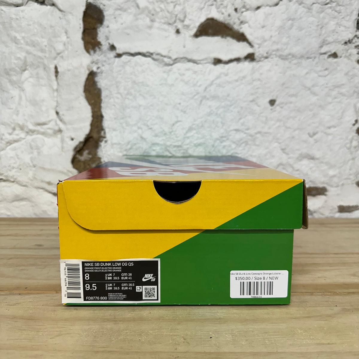 Nike SB Dunk Low Concepts Orange Lobster Sz 8 DS