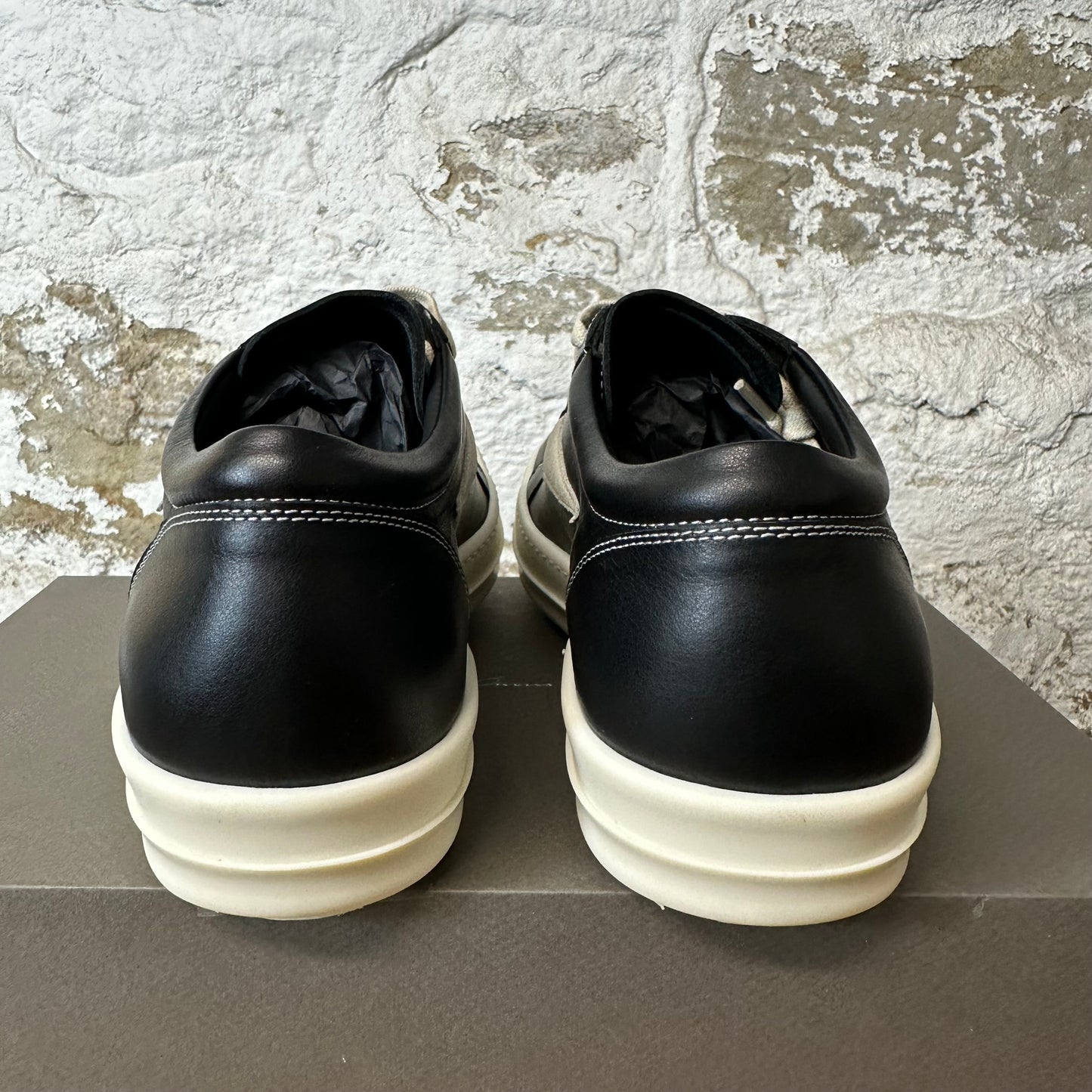 Rick Owens Vintage Black Leather Milk Sneaker DS