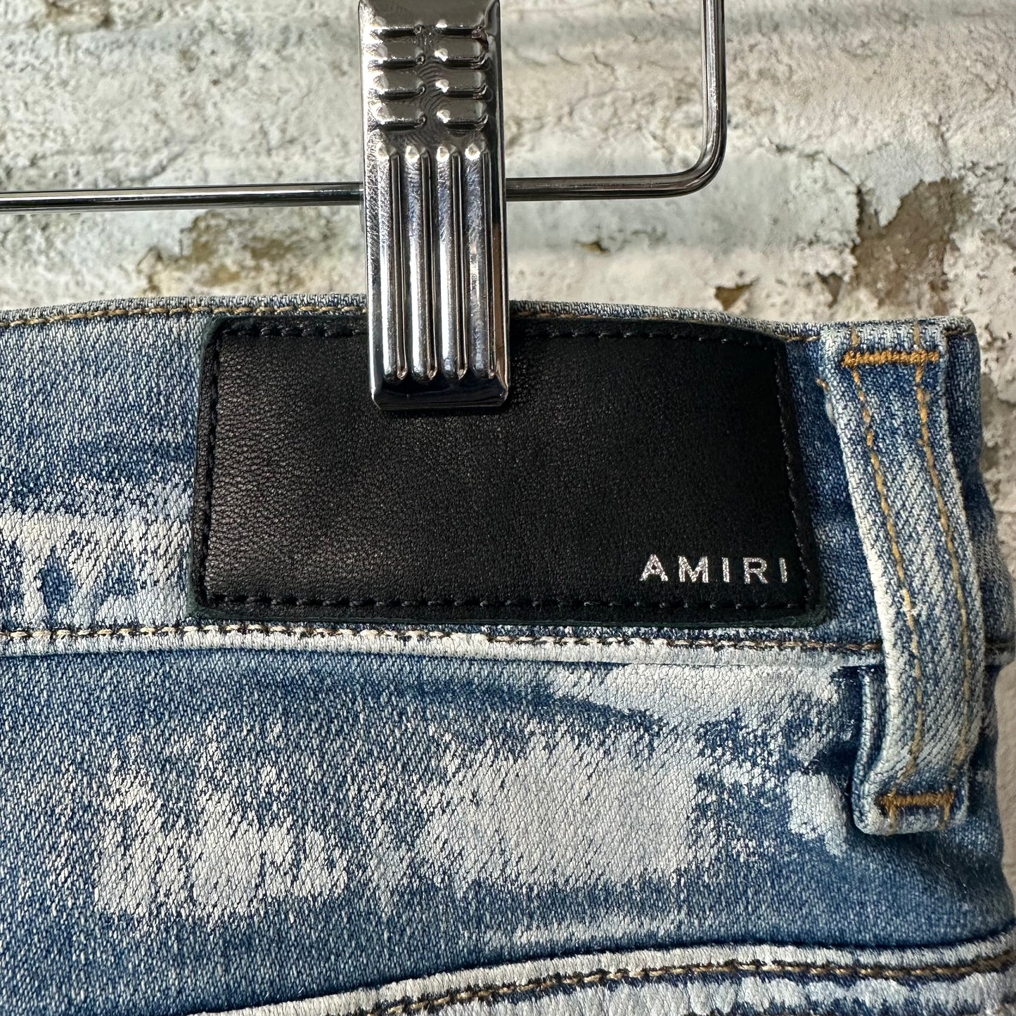 Amiri Wes Lang Sketch Blue Denim Jeans Sz 31