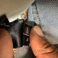 Amrii MX1 Black Leather Thrasher Blue Denim Jeans Sz 30