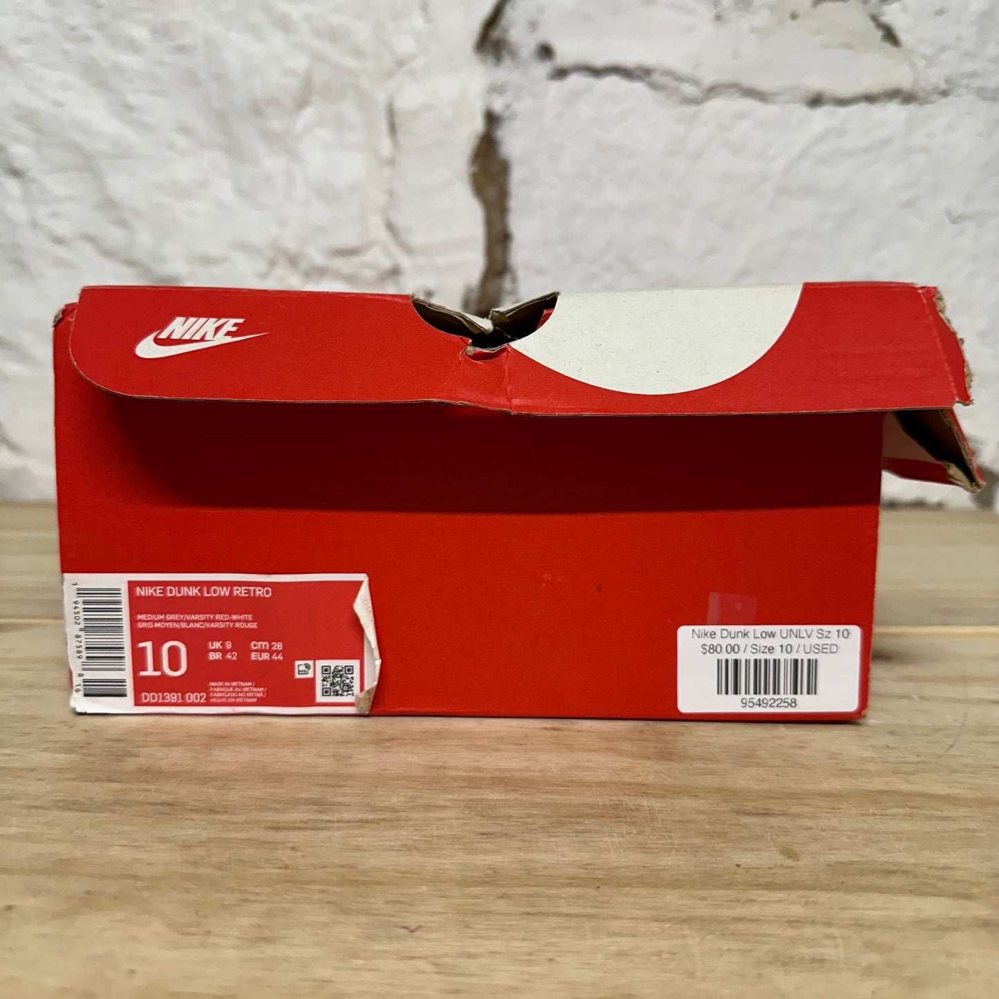 Nike Dunk Low UNLV Sz 10