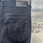 Amiri MX1 Hawaiian Patch Black Denim Jeans Sz 30