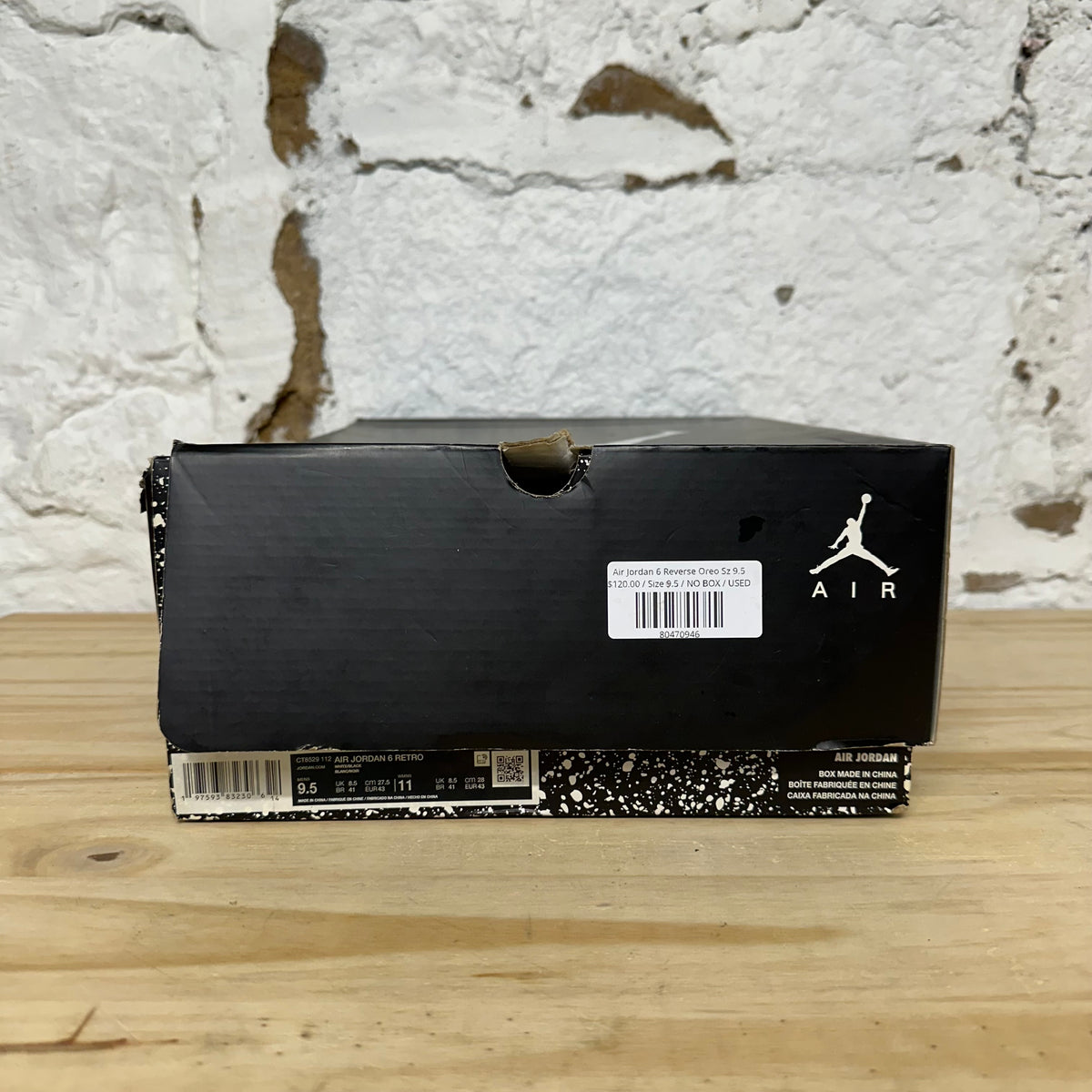 Air Jordan 6 Reverse Oreo Sz 9.5