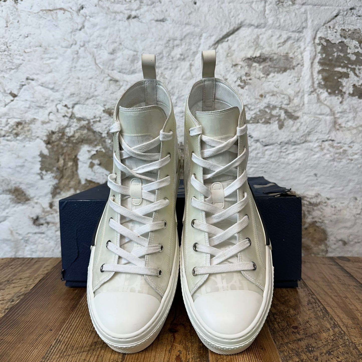Dior B23 High Cream White Oblique Sneaker Sz 10 (43)