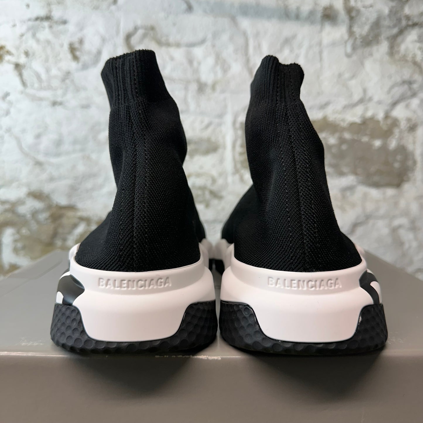 Balenciaga Sock Runner Black White Graffiti Sneaker DS