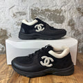 Chanel CC Black White Sneaker Sz 6.5 (39)