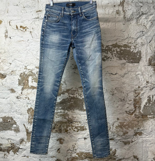 Amiri Plain Blue Denim Jeans Sz 28