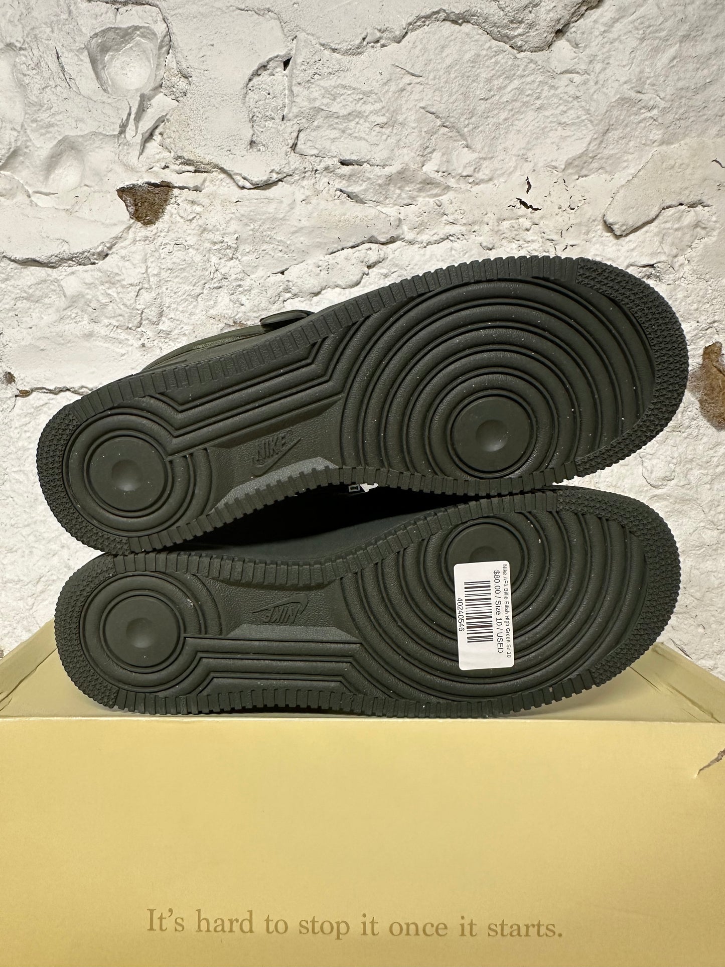 Nike Air Force 1 High  Billie Eilish Green Sz 10