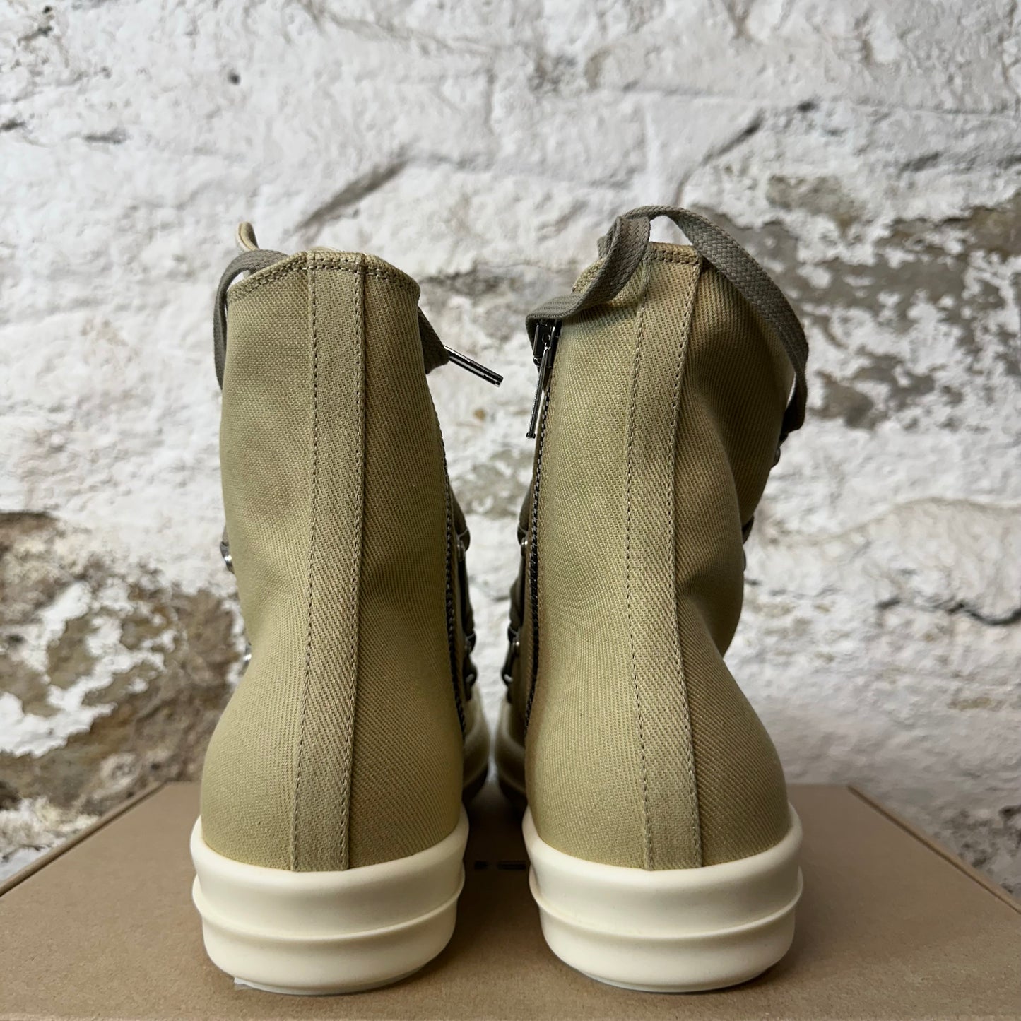 Rick Owens High DRKSHDW Hexa Parchment Milk Sneaker DS