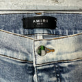Amiri Plain Washed Blue Denim Jeans Sz 36