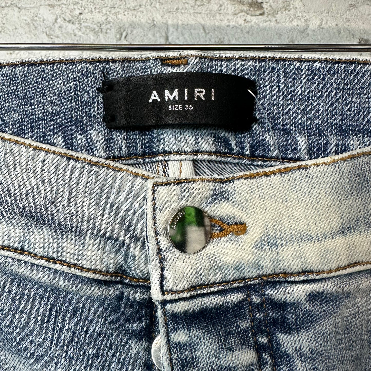 Amiri Plain Washed Blue Denim Jeans Sz 36