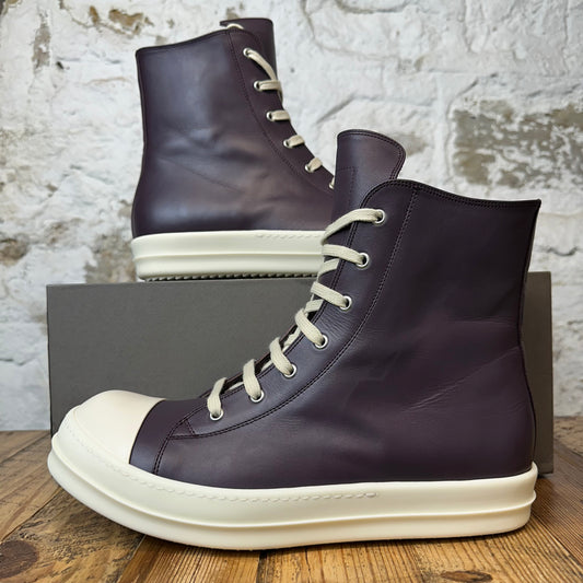 Rick Owens High Amethyst Milk Sneaker Sz 12.5 (45.5)