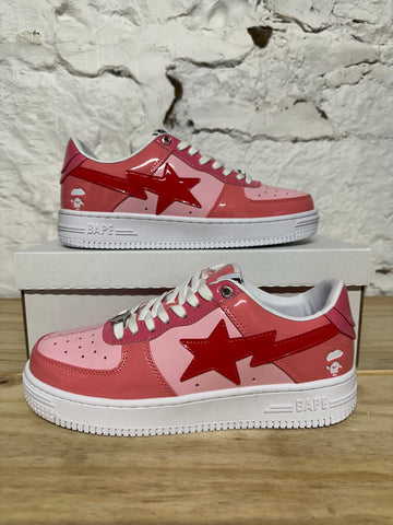 Bape Bapesta Pink Red Sz 8.5 DS