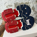 Moncler Leave No Trace Navy Red White Sneaker Sz 7 (40)