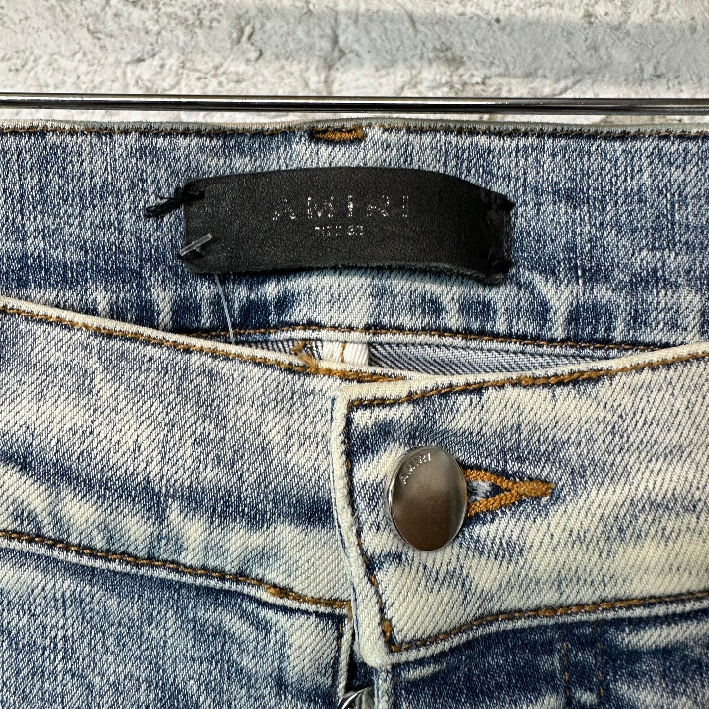 Amiri MX1 Tie Dye Blue Denim Jeans Sz 32