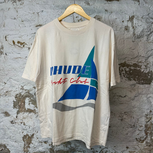 Rhude Yacht Club T-shirt Cream Sz M