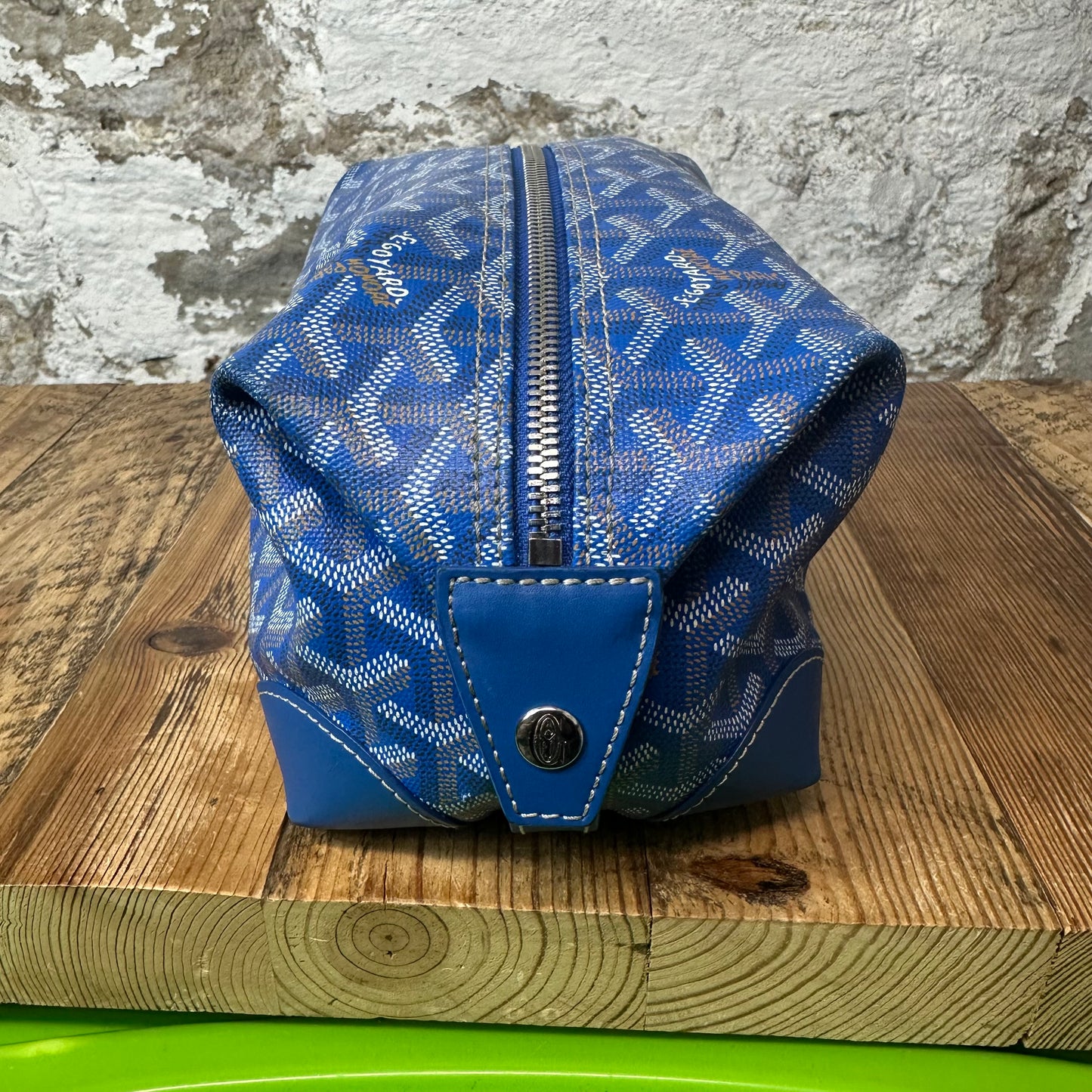 Goyard Boeing 25 Blue Monogram Toiletry Bag (Inside Stained)