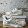 Louis Vuitton Triple White Leather Trainer Sneaker Sz 9.5 (8LV)