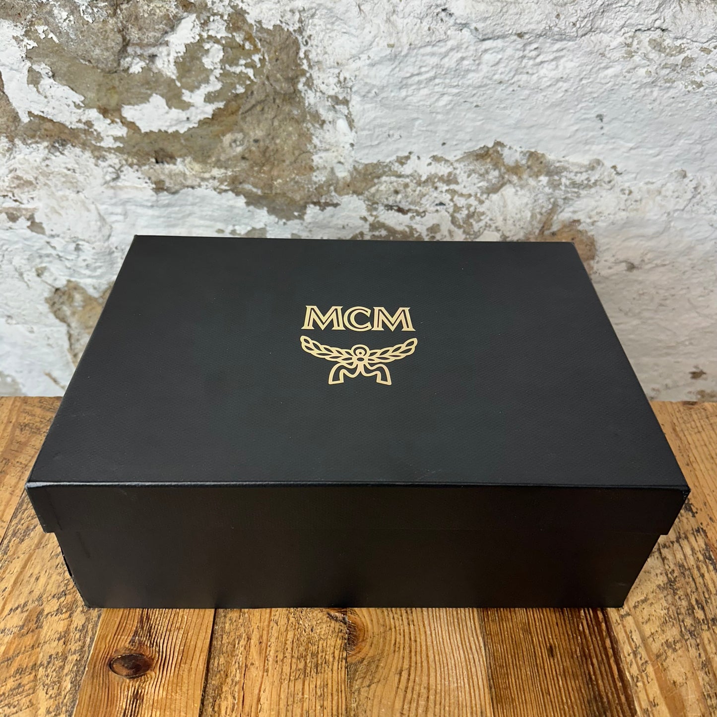 MCM Low Black Monogram Brown Sneaker Sz 11 (44) DS