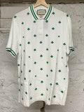 Gucci Bees White Green Polo Sz XXXL (Fits L)