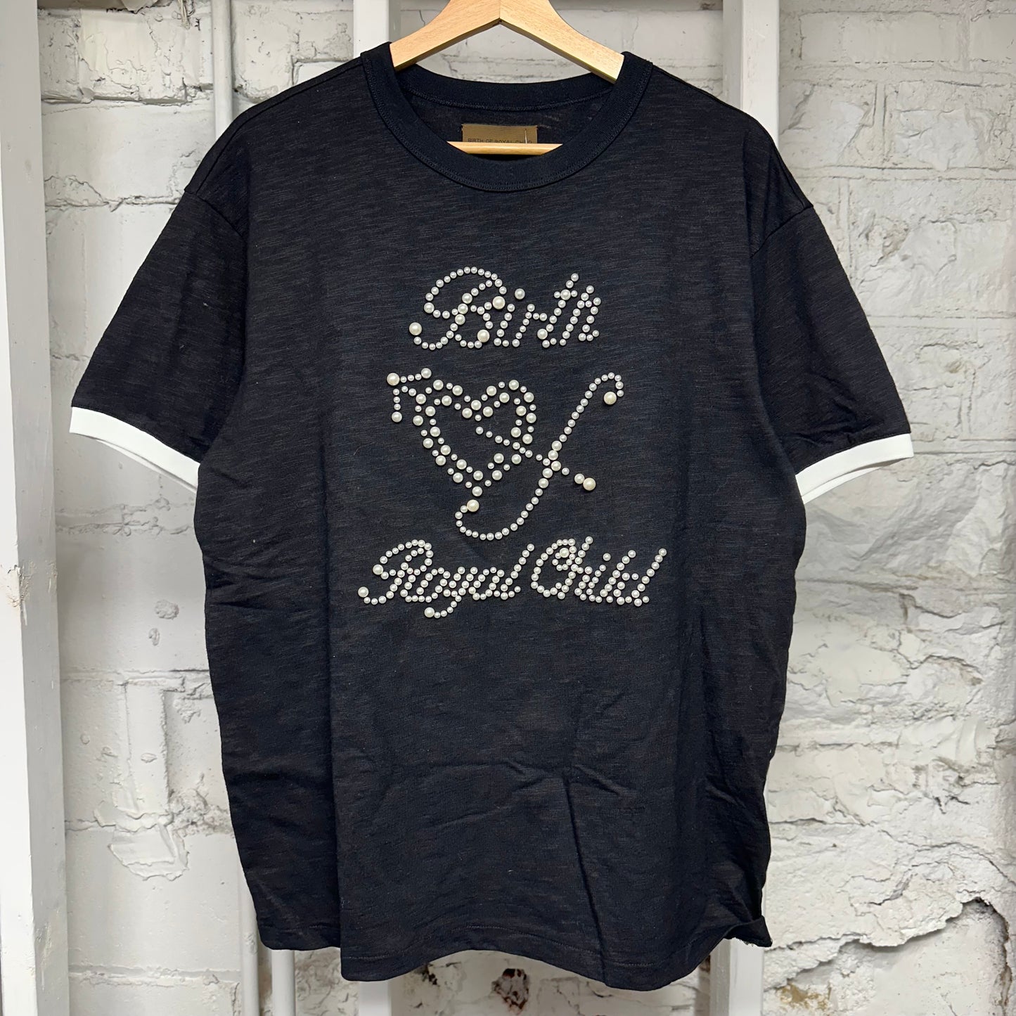 Birth Of A Royal Child Pearl Black T-Shirt Sz L