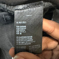 Amiri MX1 Black Leather Black Waxed Denim Jeans Sz 29