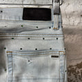 Amiri Gradient Rhinestone Lighwash Blue Denim Jeans Sz 29 (Stained)