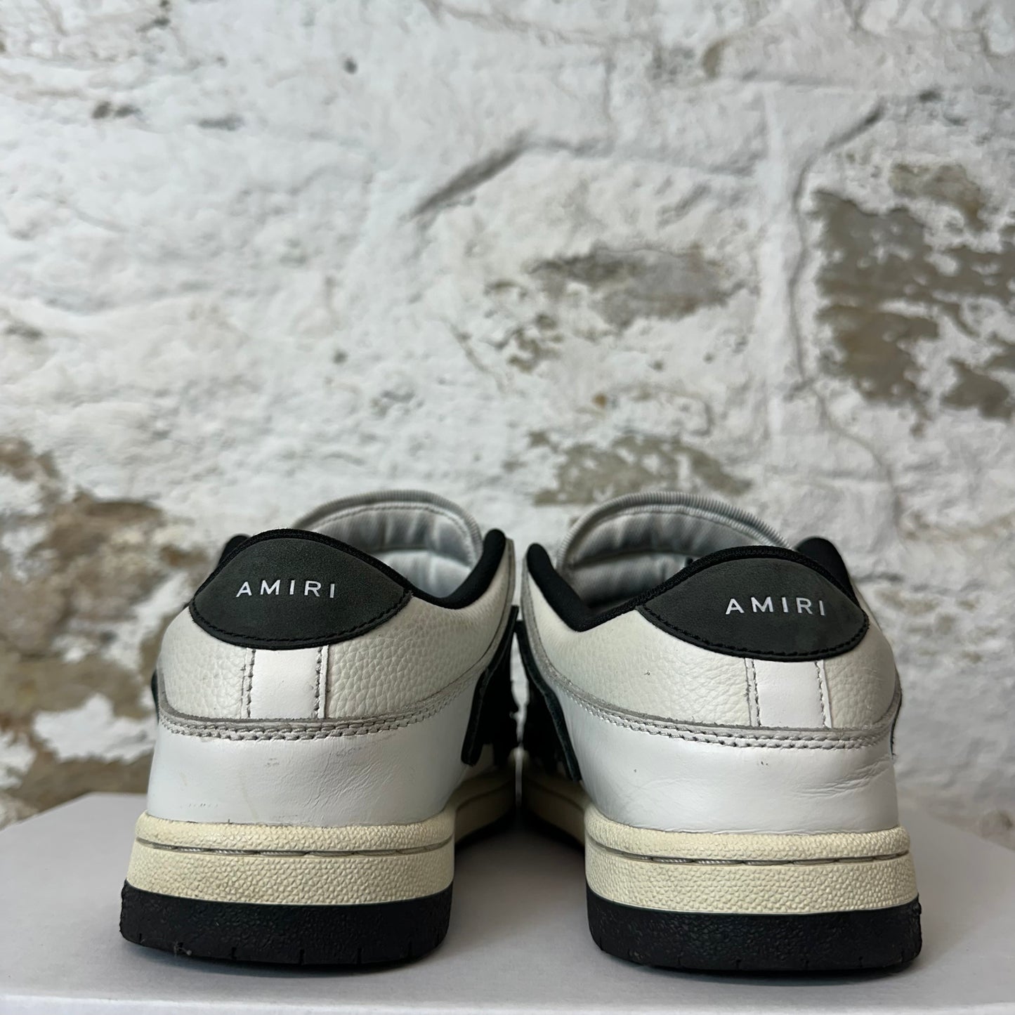 Amiri Black Skeleton White Cream Sneaker Sz 6.5 (39)
