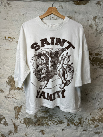 Saint Vanity White Brown Griffin T-shirt Sz XL