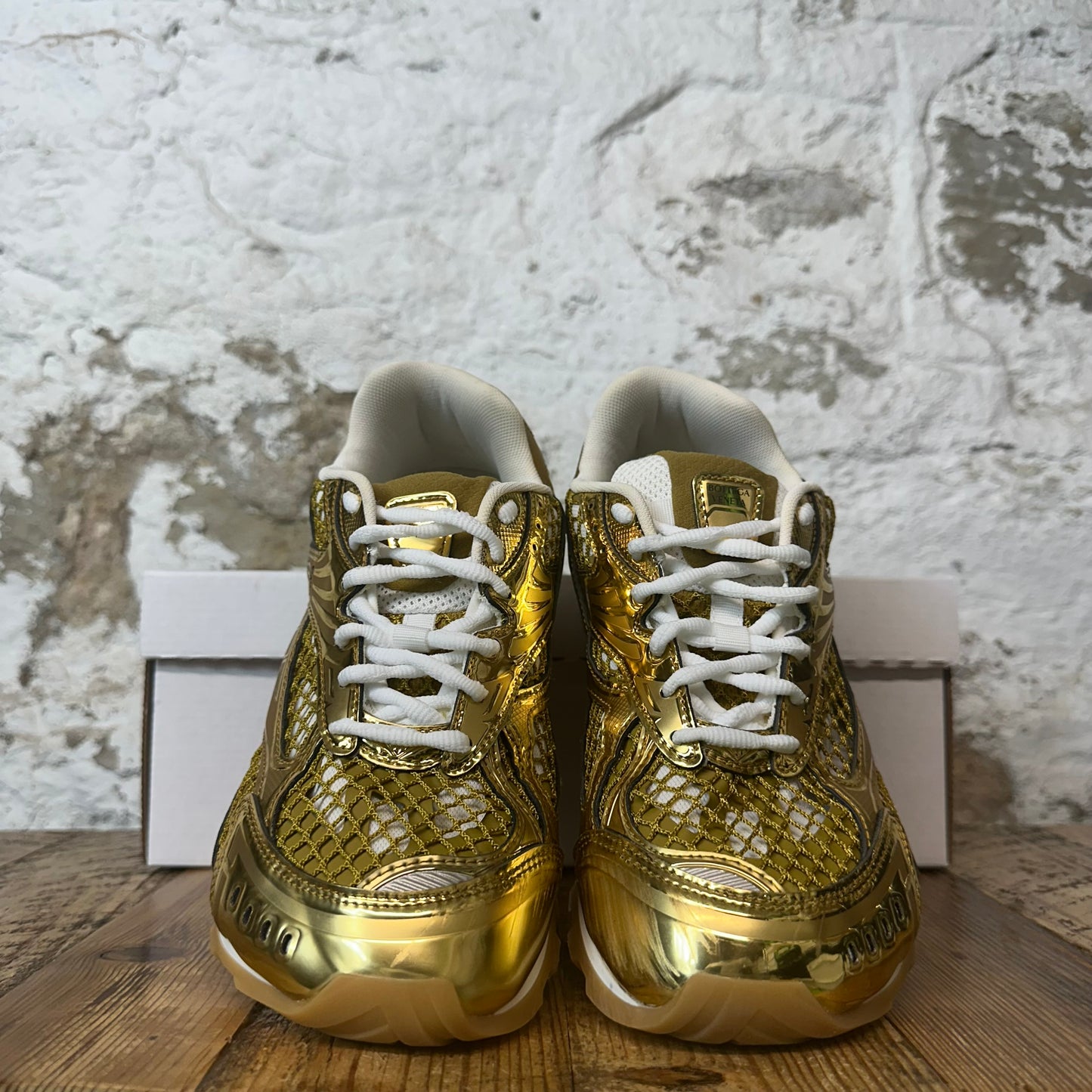 Bottega Veneta Gold Orbit Sneaker Sz 6 (38)