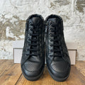 Chanel High Triple Black CC Leather Sneaker Sz 9 (42)