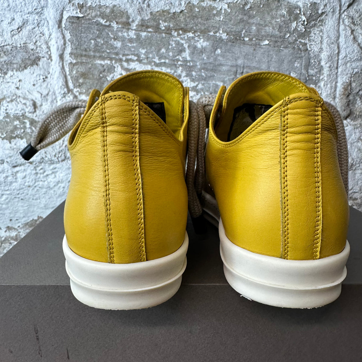 Rick Owens Jumbo Lace Lemon Milk Sneaker Sz 8.5 (41.5)