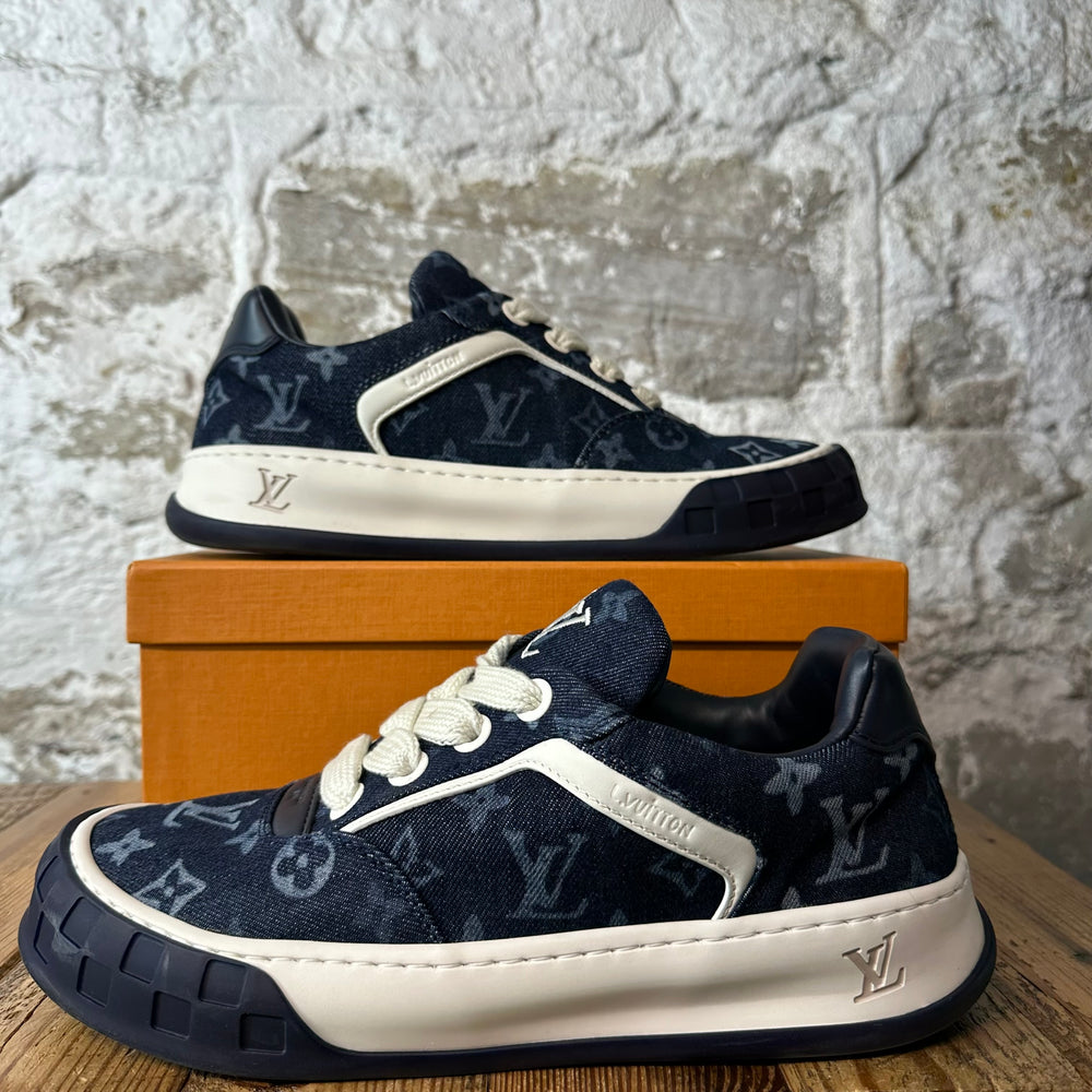Louis Vuitton Dark Wash Monogram Tilted Sneaker Sz 11.5 (10LV)