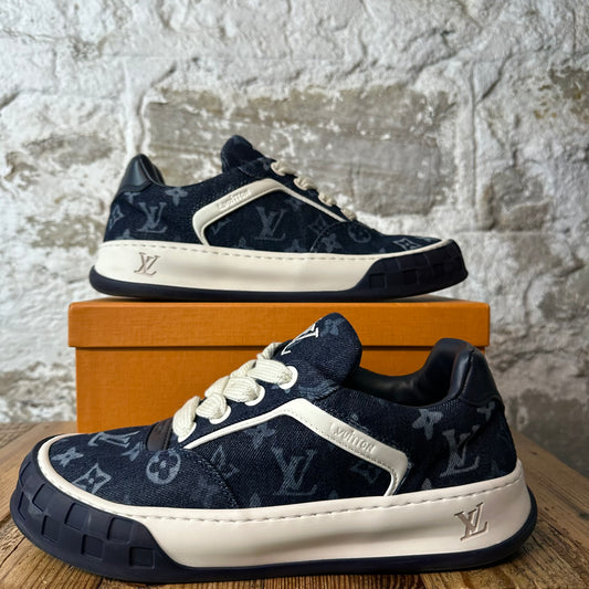 Louis Vuitton Dark Wash Monogram Tilted Sneaker Sz 11.5 (10LV)