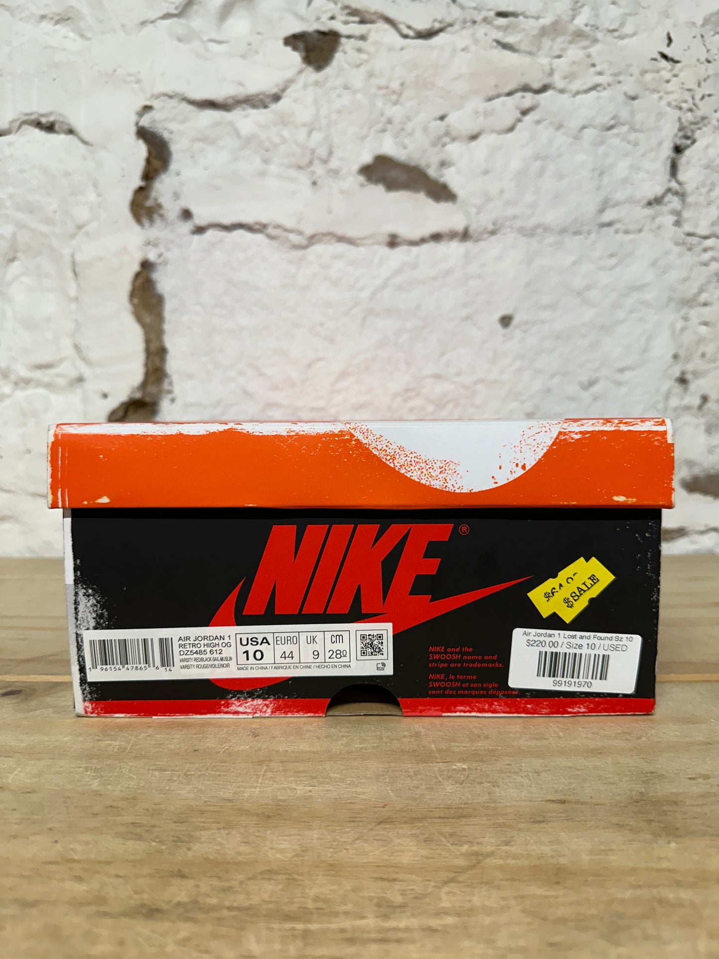 Air Jordan 1 High Lost and Found Sz 10