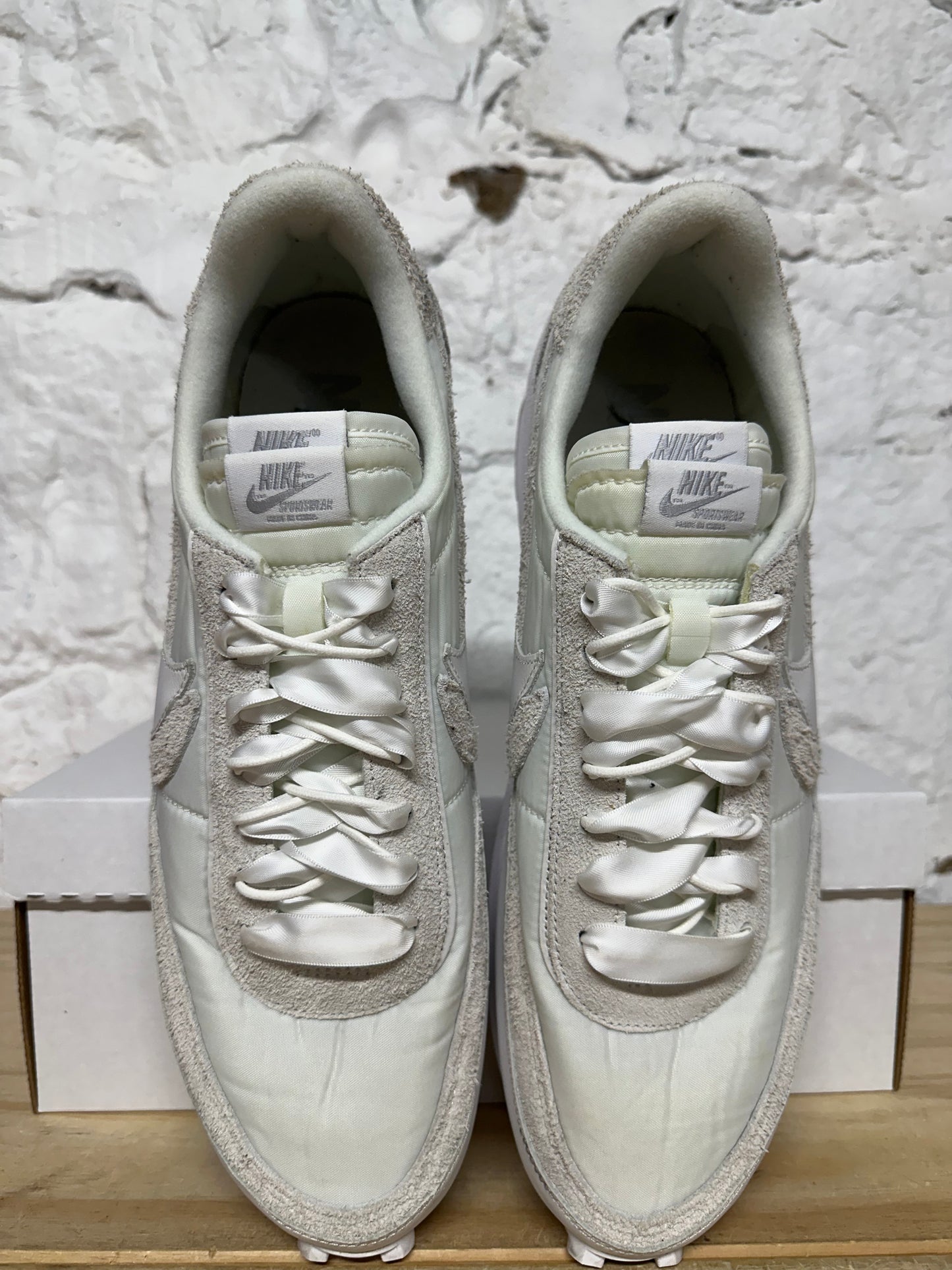 Nike Sacai LDWaffle White Nylon Sz 14