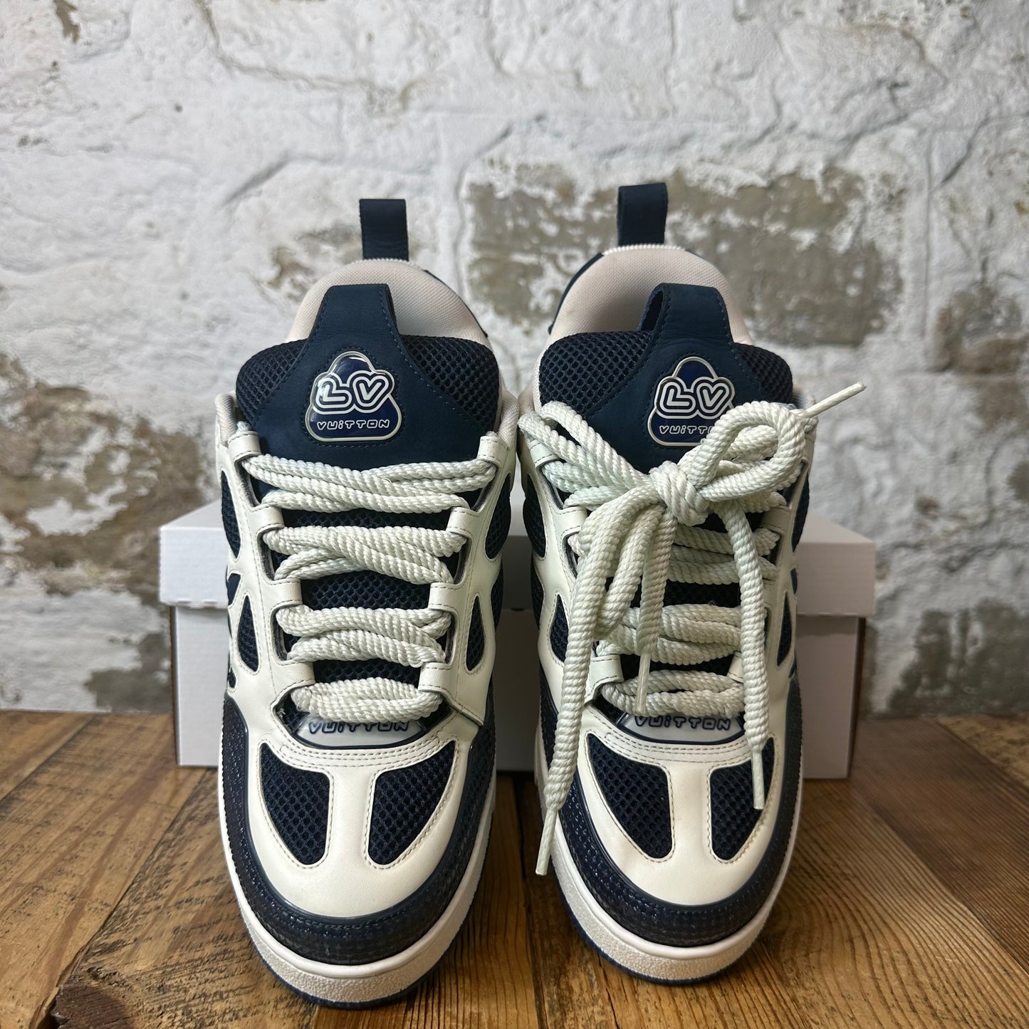 Louis Vuitton Navy White Skate Sneaker Sz 10 (8.5LV)
