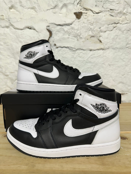 Air Jordan 1 Black White Sz 9